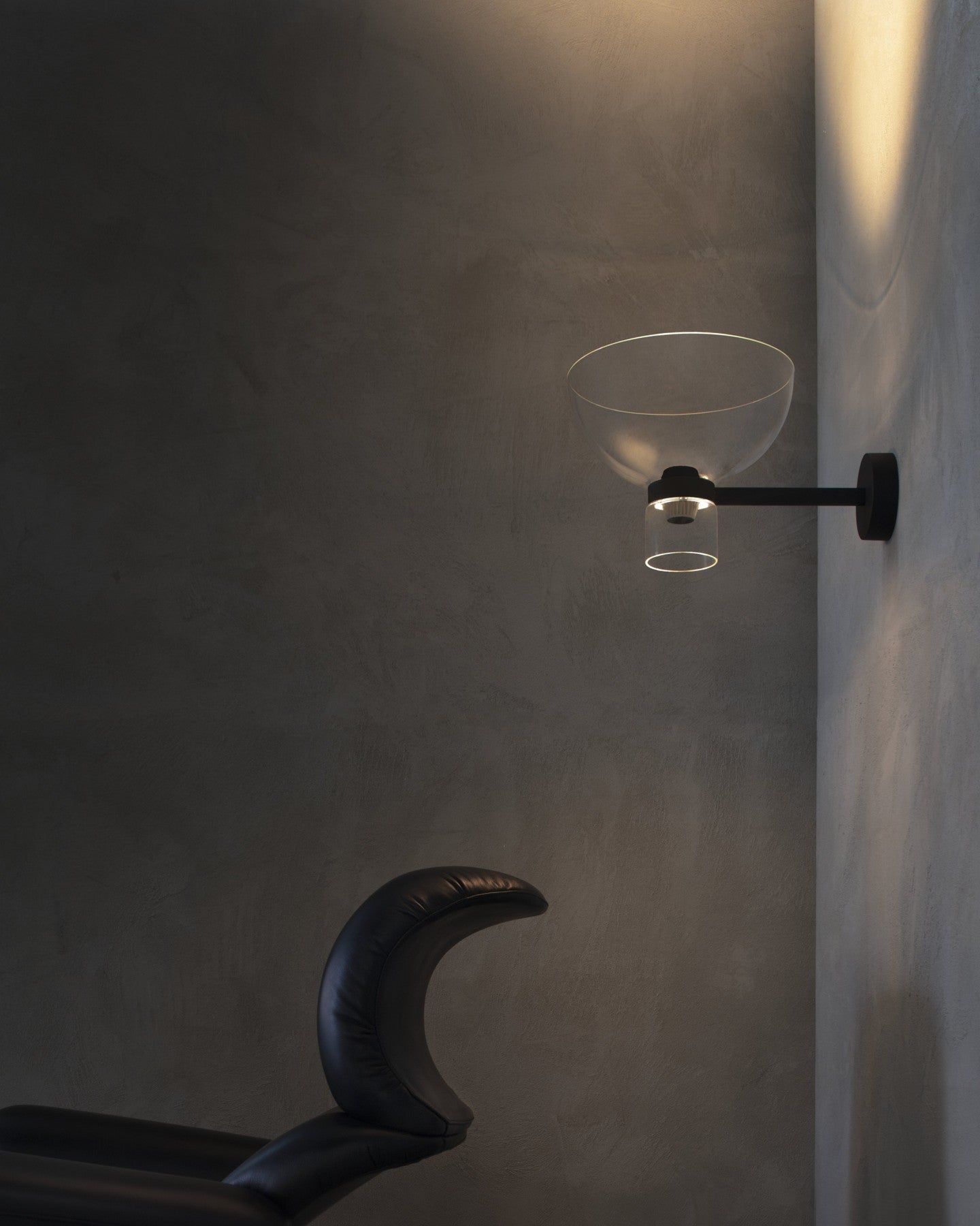 Wandlamp NOCTURNE BOWL zwart