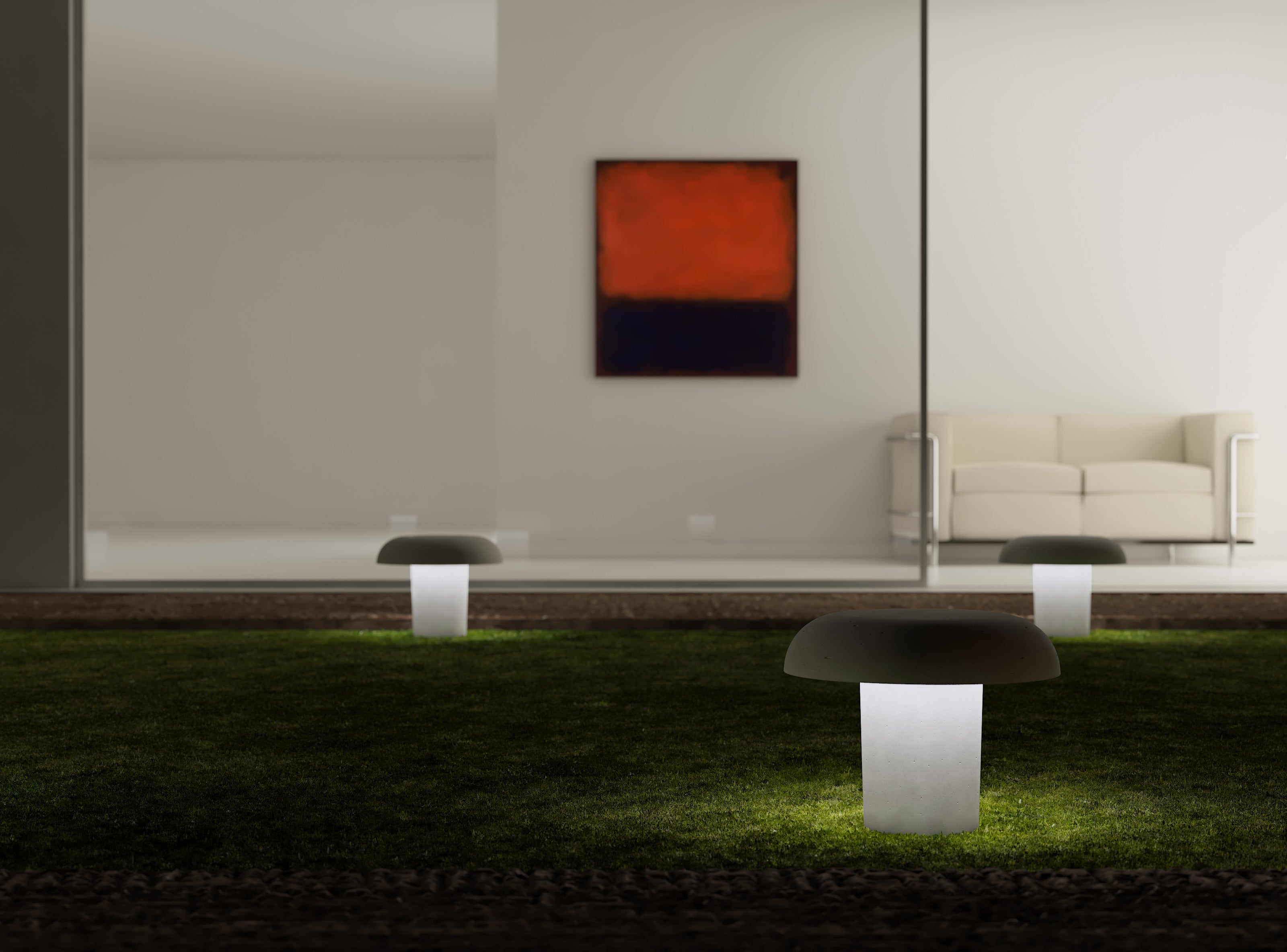 Buitenlamp AMANITA grijs beton