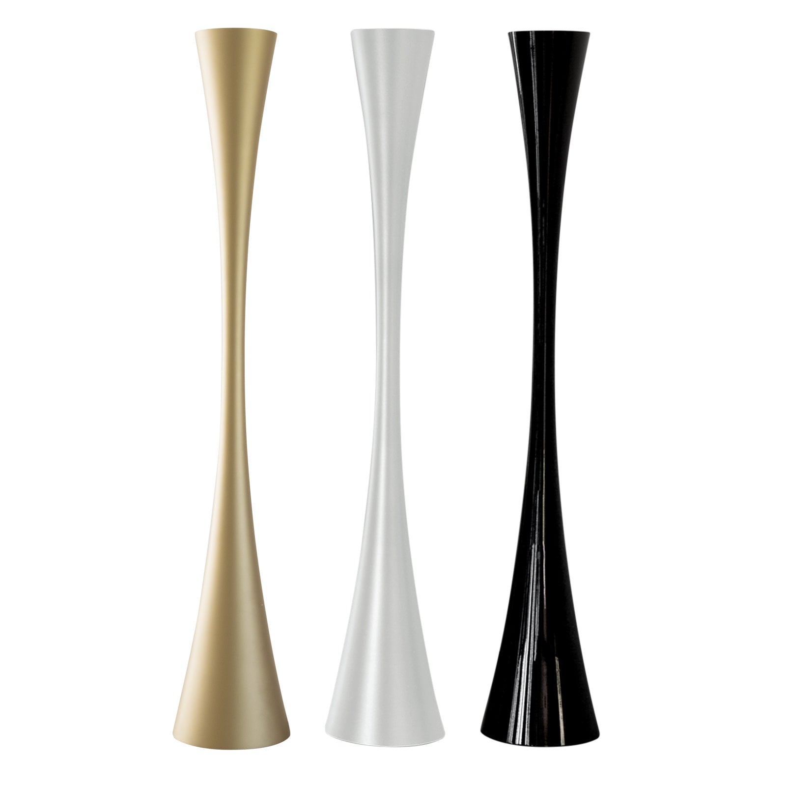 Bodenlampe BICONICA in glänzendem Weiß