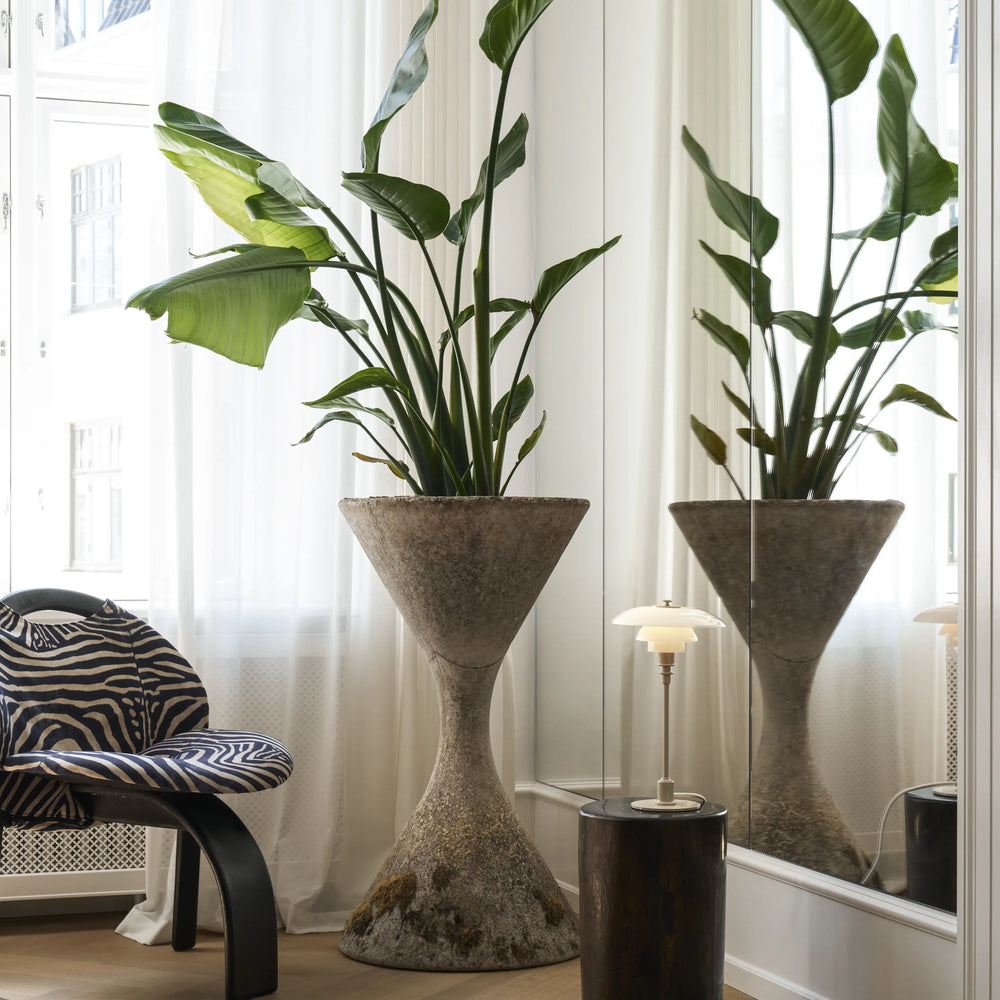 Tafellamp PH 2/1 wit met beige voet