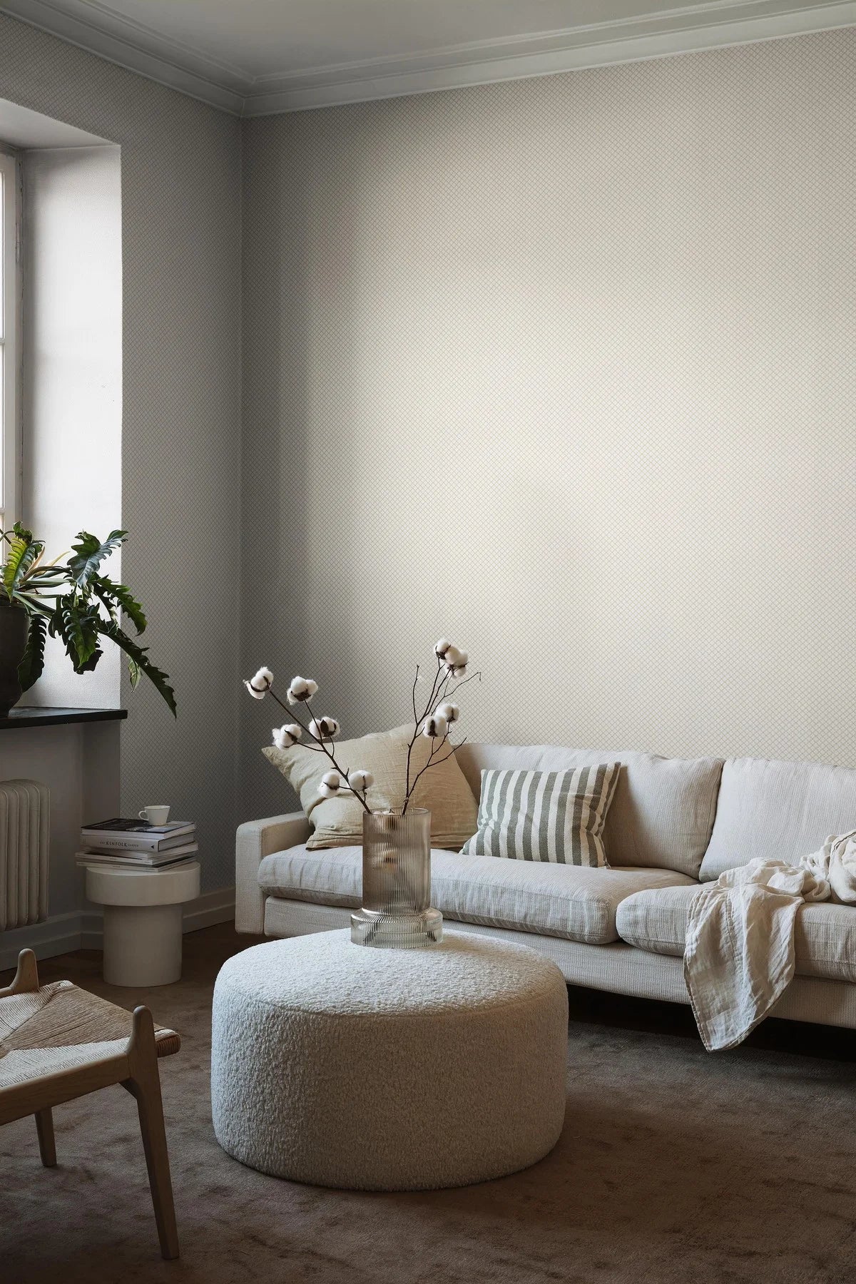 Tapete mit geometrischem Muster SELMA beige