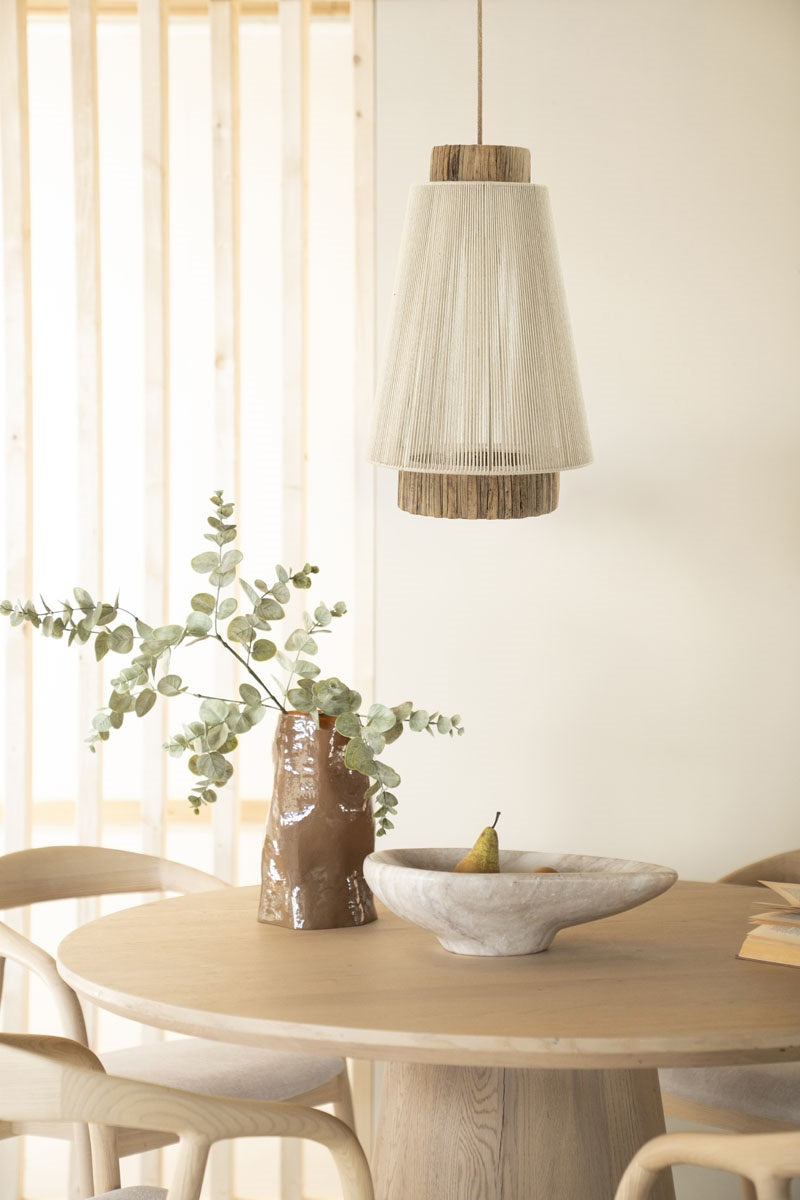 Hanglamp RAE 1 beige met bruin