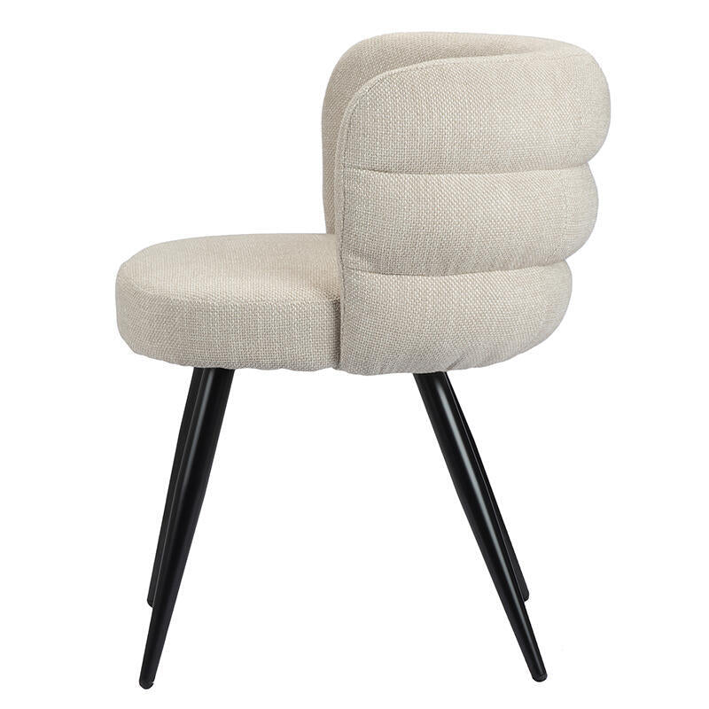 CLOUD stoel lichtbeige met zwarte basis