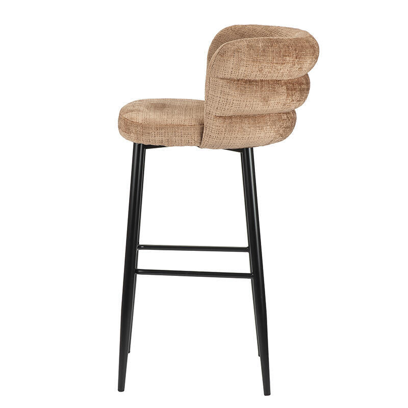 Hocker CLOUD karamel met zwarte basis