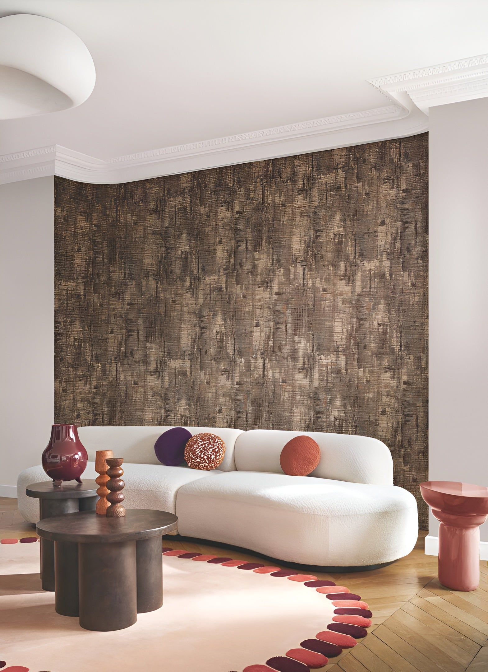 Structuurtapijt met abstract patroon MANUFACTURA - PIERRE BLEUE blauw