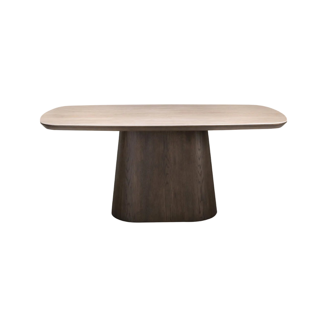 Ovale tafel RITZ beige keramiek met houten basis