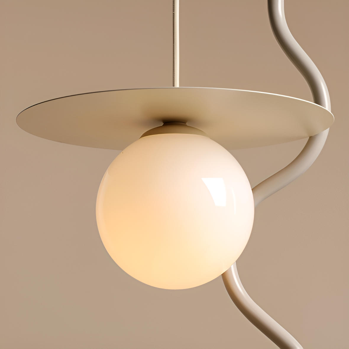 Lampa wisząca LOOP kremowy – Artera