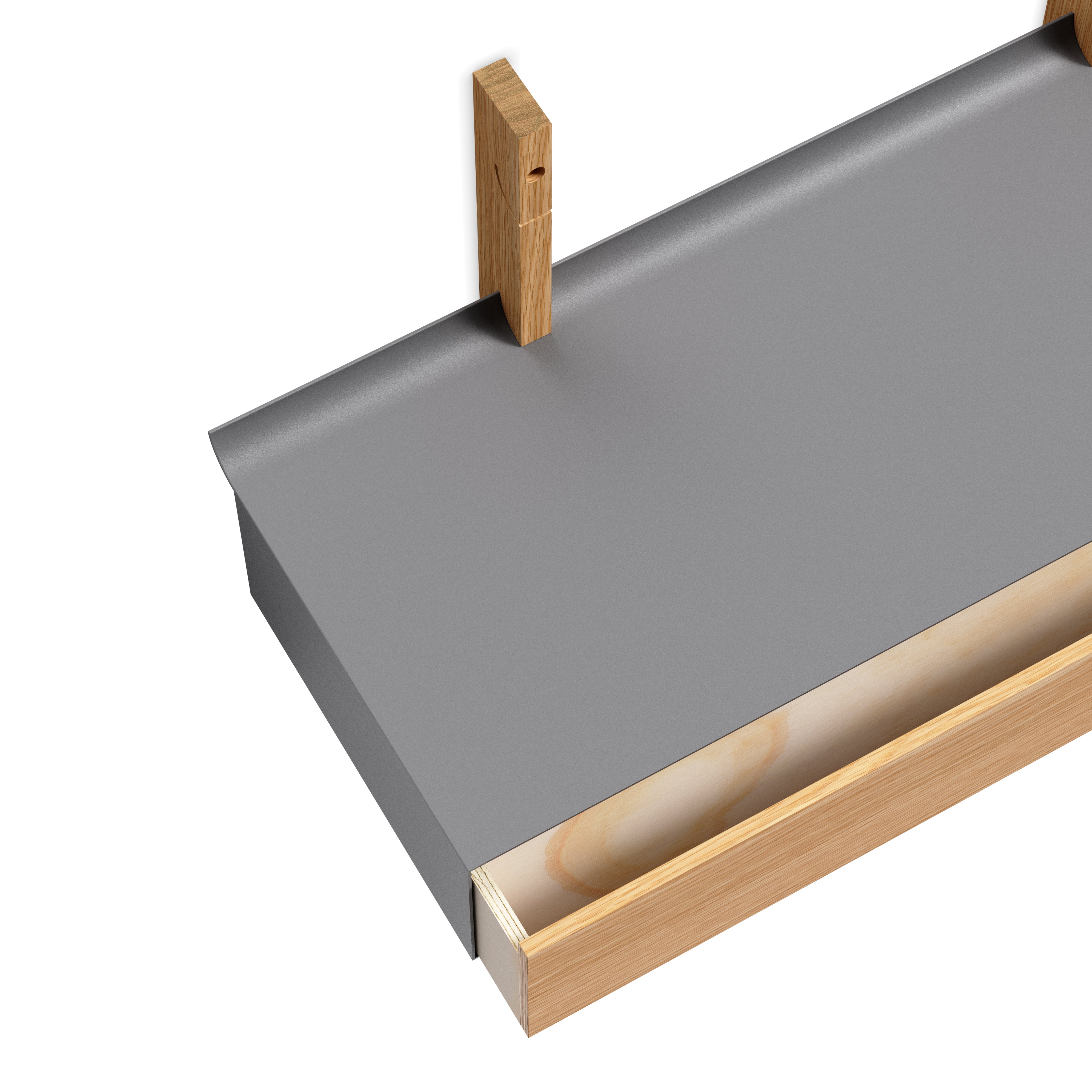 Wandregal SMILE grau