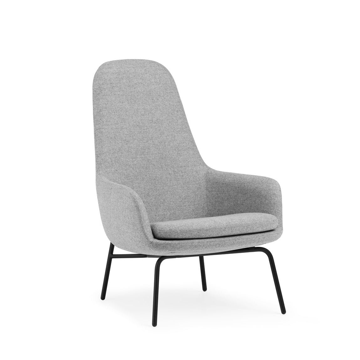 Gepolsterte Sesselära hohe schwarze Basis