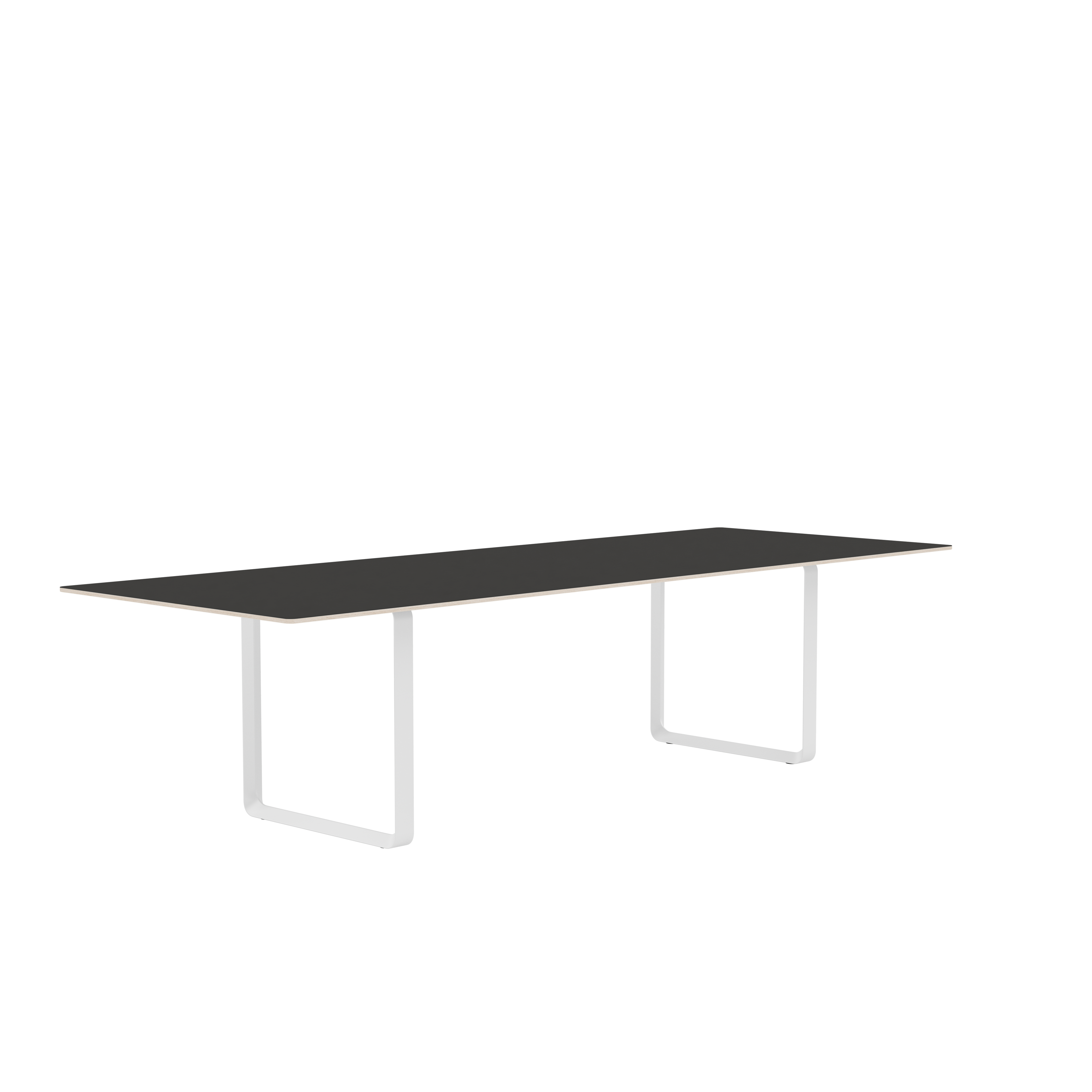 Tafel 70/70 zwart met witte basis
