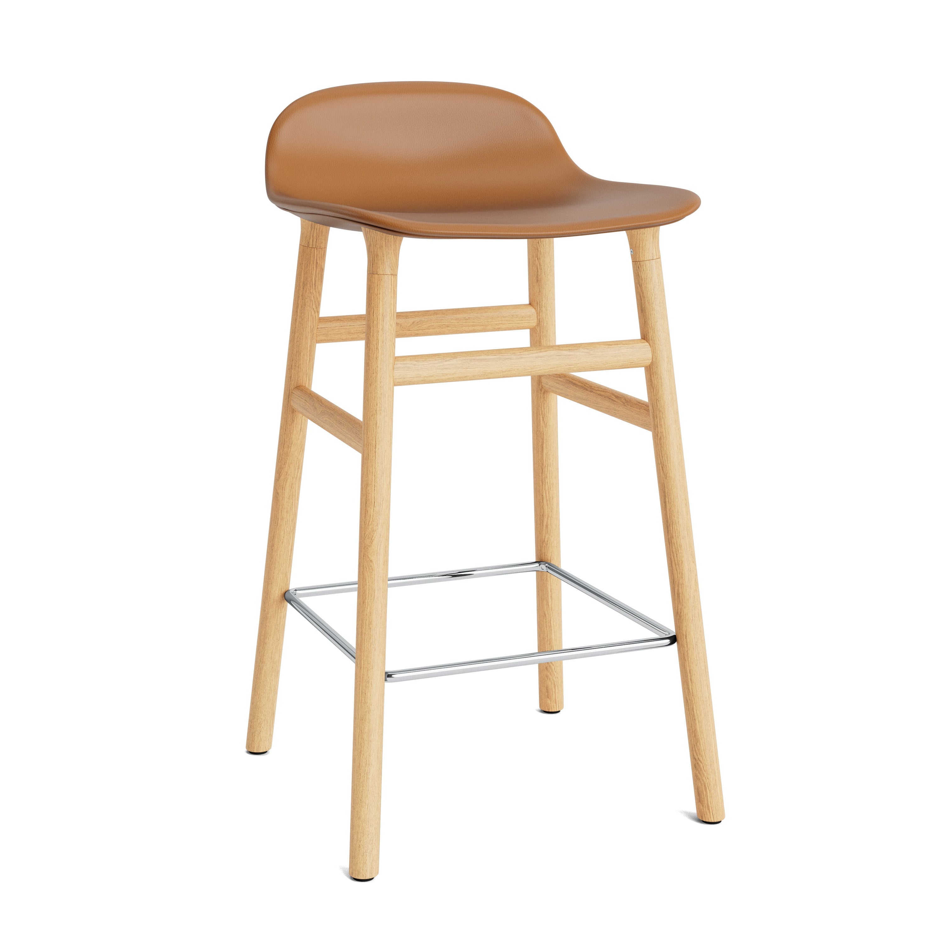 Hocker FORM gestoffeerd met eiken basis