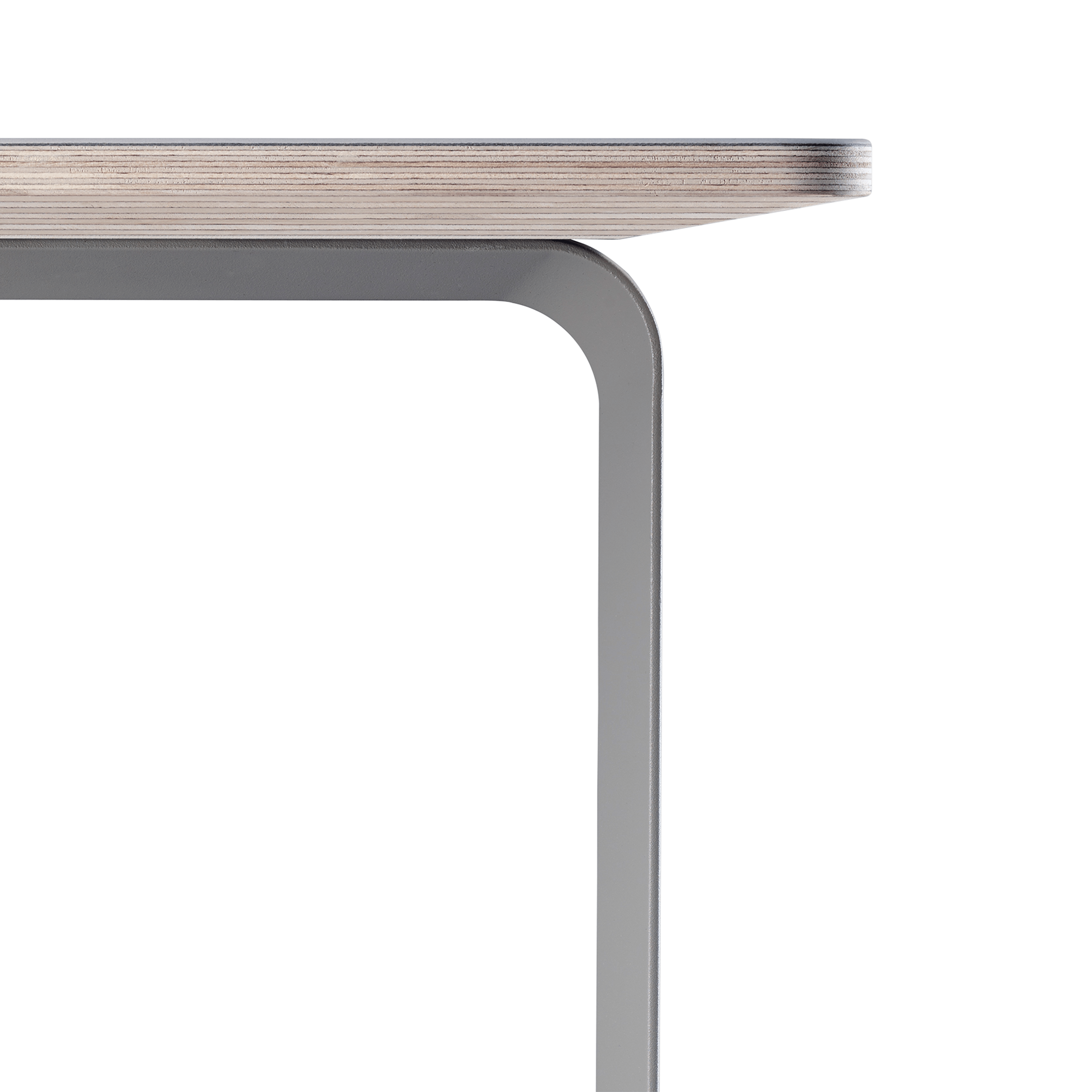 Tisch 70/70 schwarz mit grauem Fuß