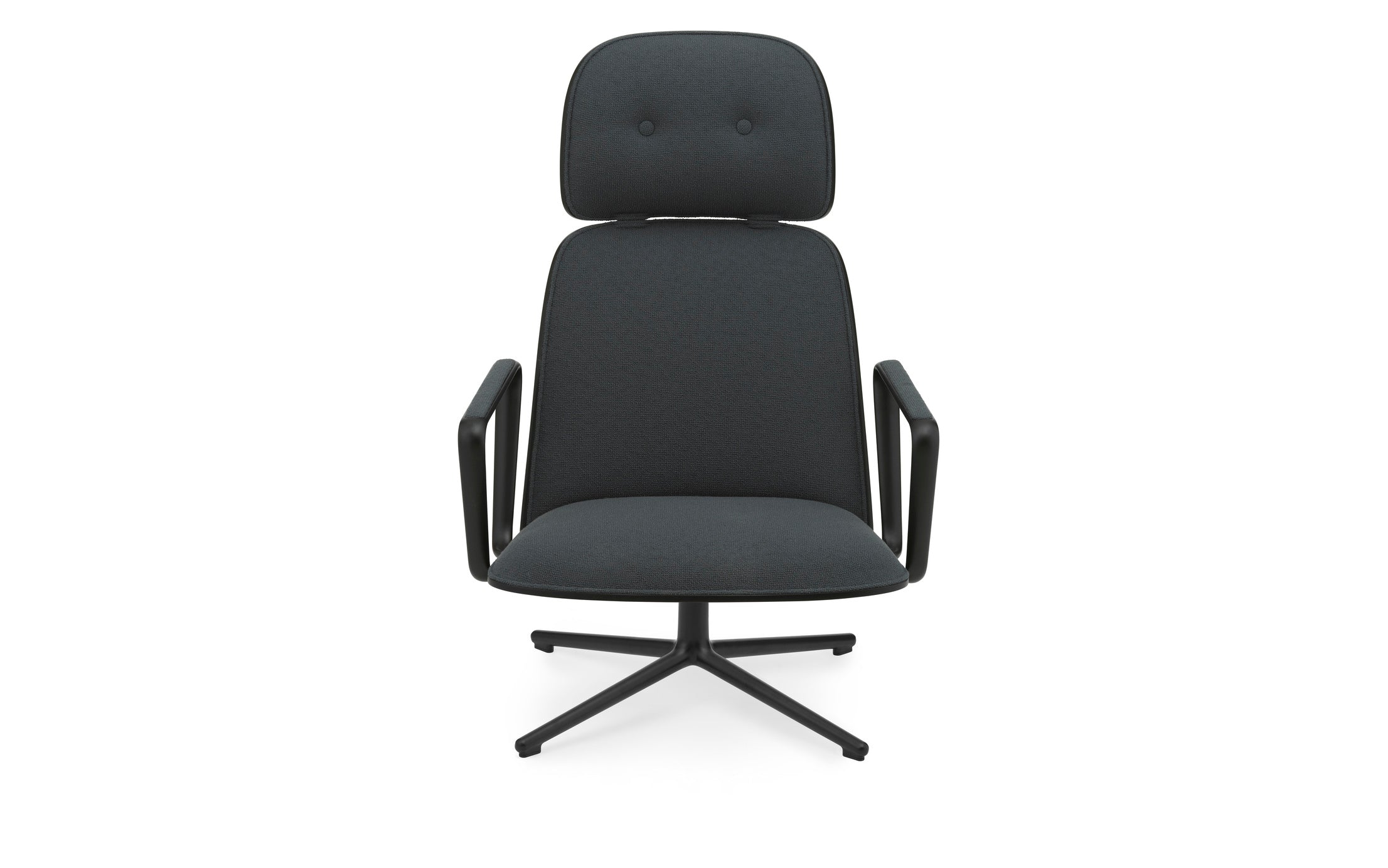 Armchair pad high swivel black base