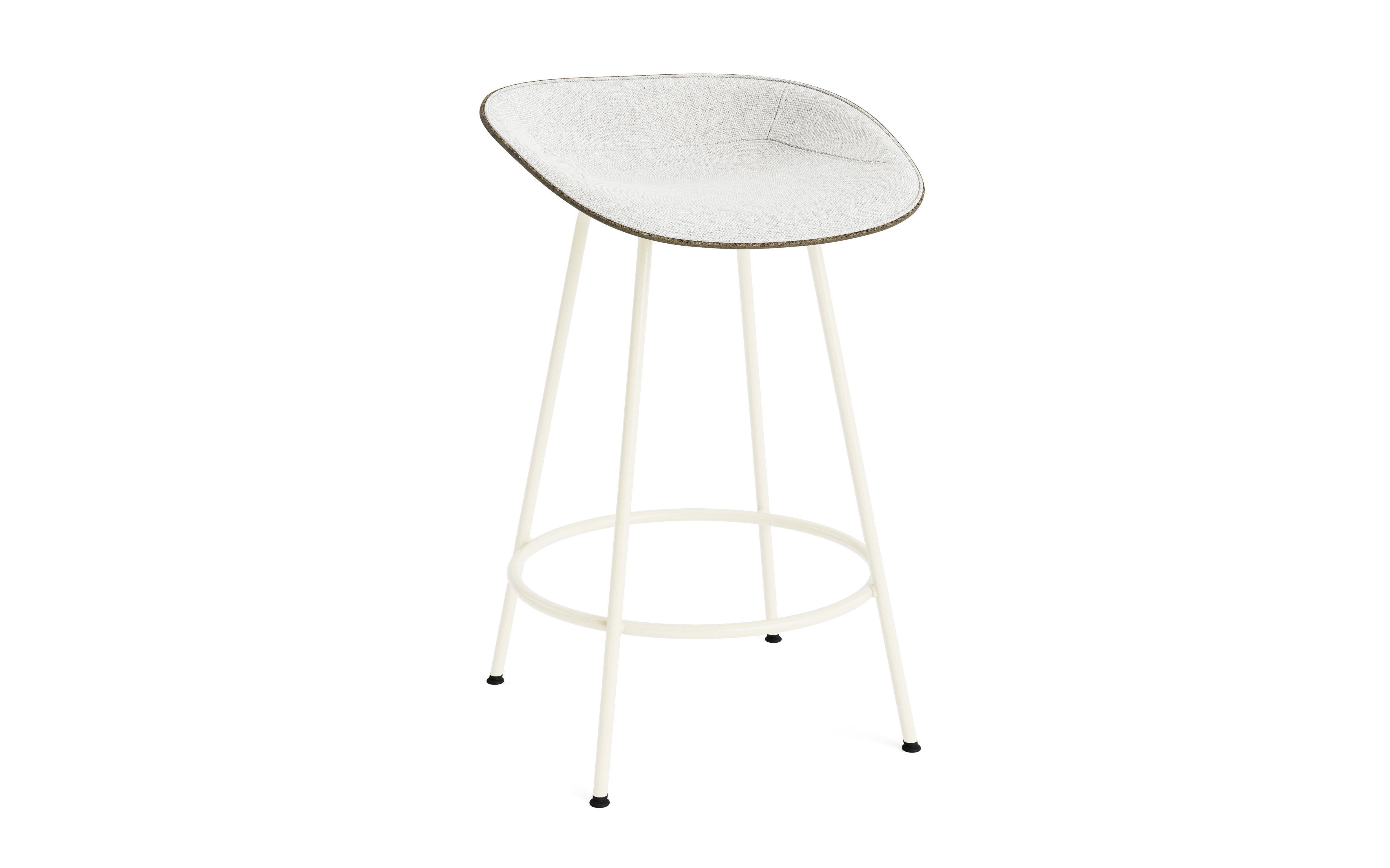 Gestoffeerde barkruk MAT groen met een crèmekleurige basis