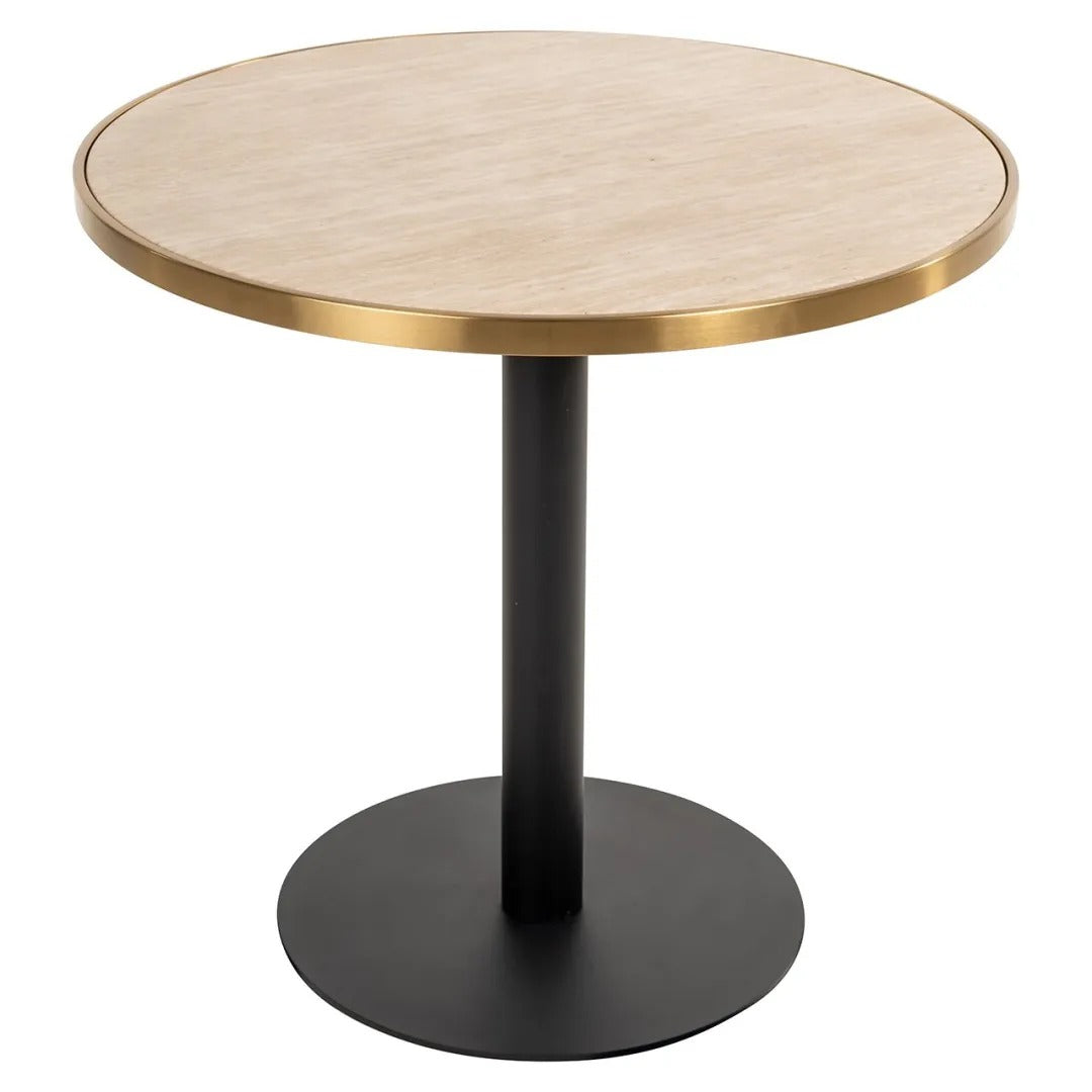 Round Table BRAZZA beige with black base