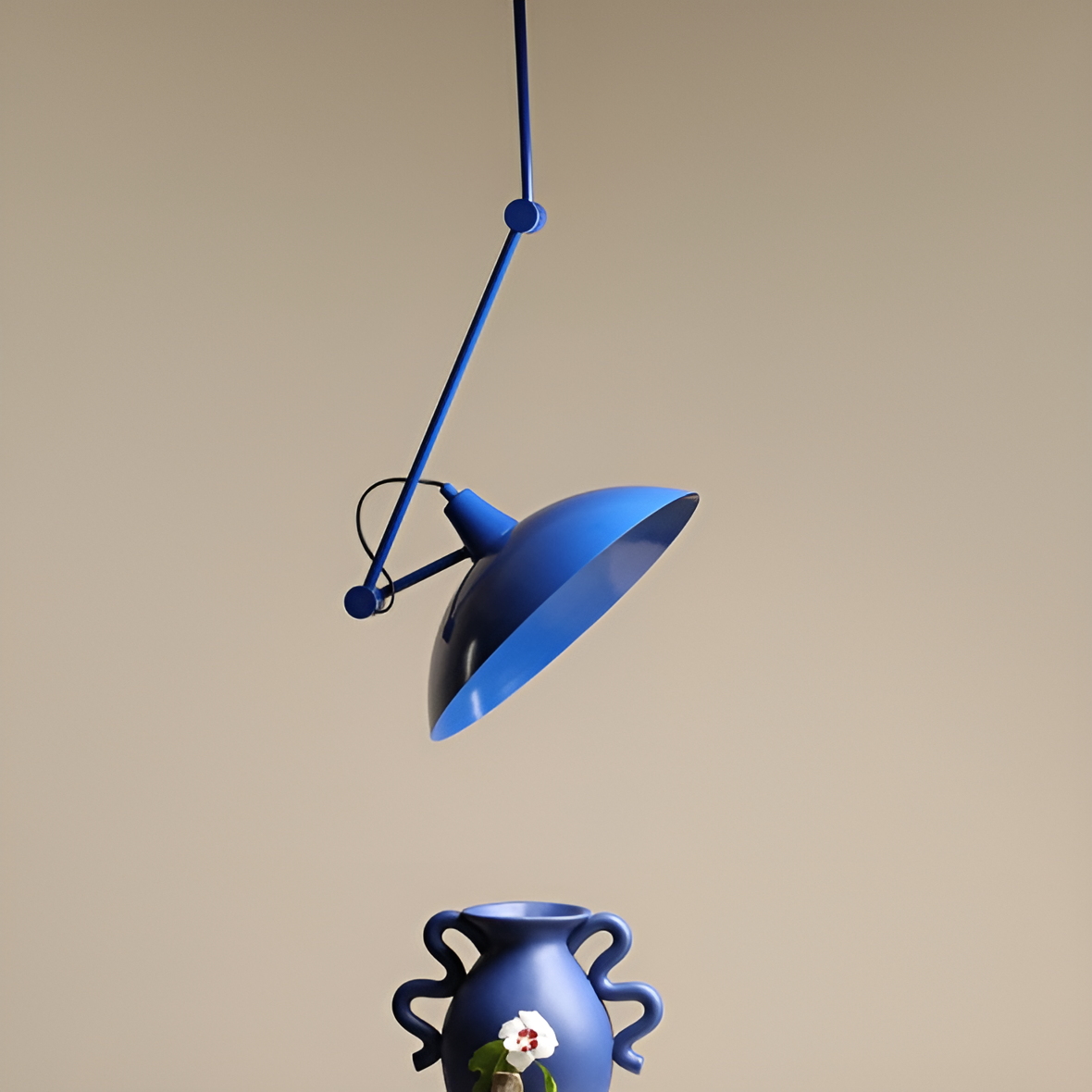 Verstelbare plafondlamp MELOS blauw