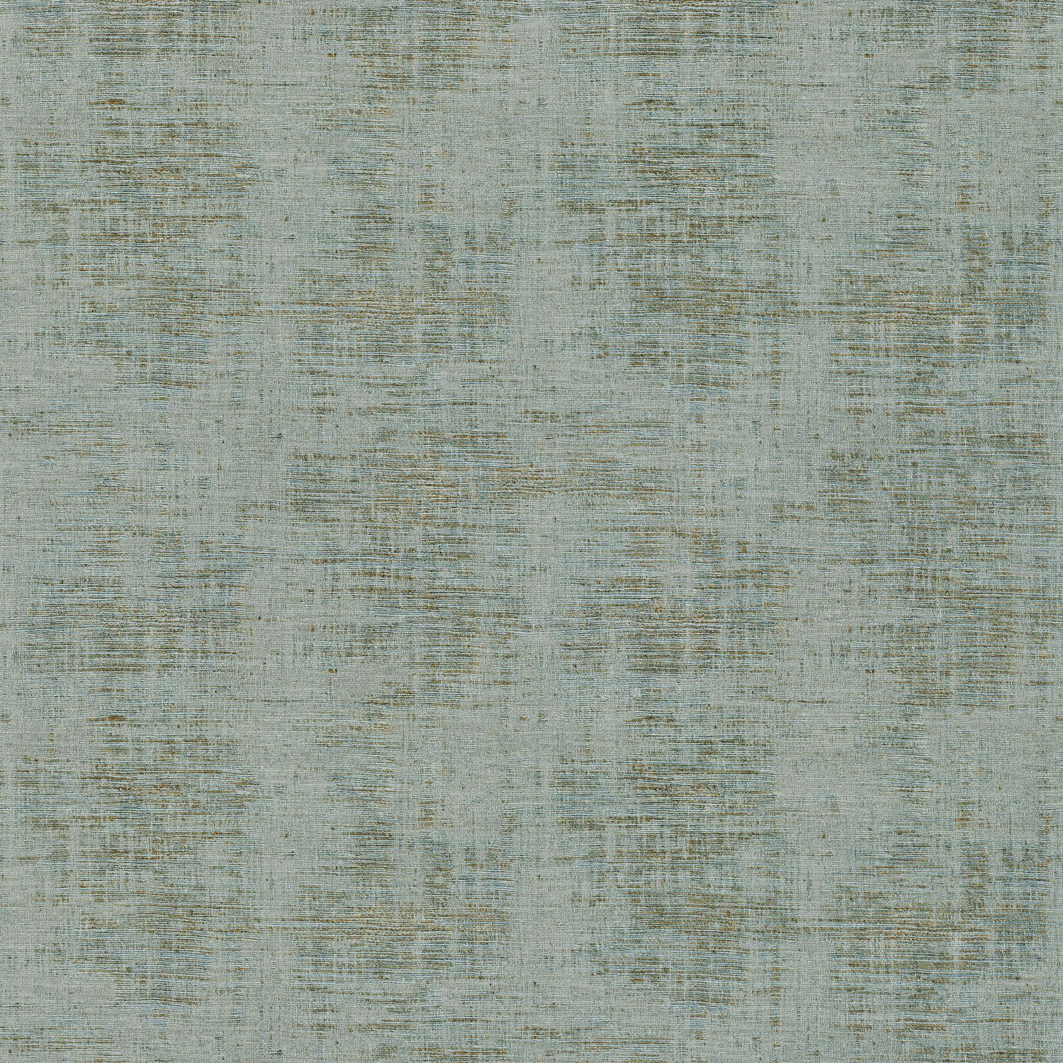 Structural wallpaper imitating worn canvas JOHARA - TURQUOISE gray-turquoise