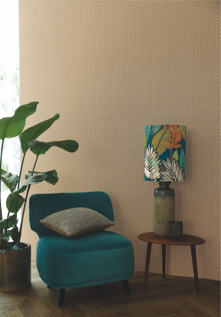 Structuurtapijt in vlechtmotief TRENZA - FICELLE lichtbruin