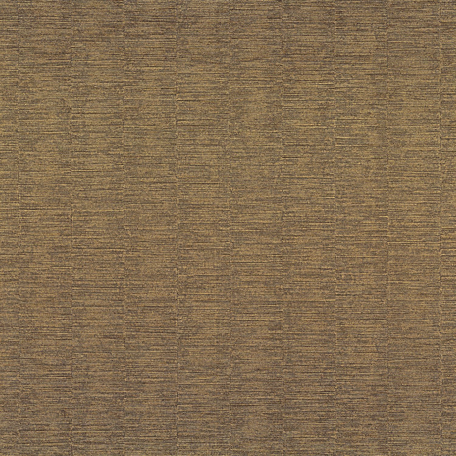 Strukturierte metallische Tapete in Streifen SCANDIUM - NOIR/DORE gold mit schwarz