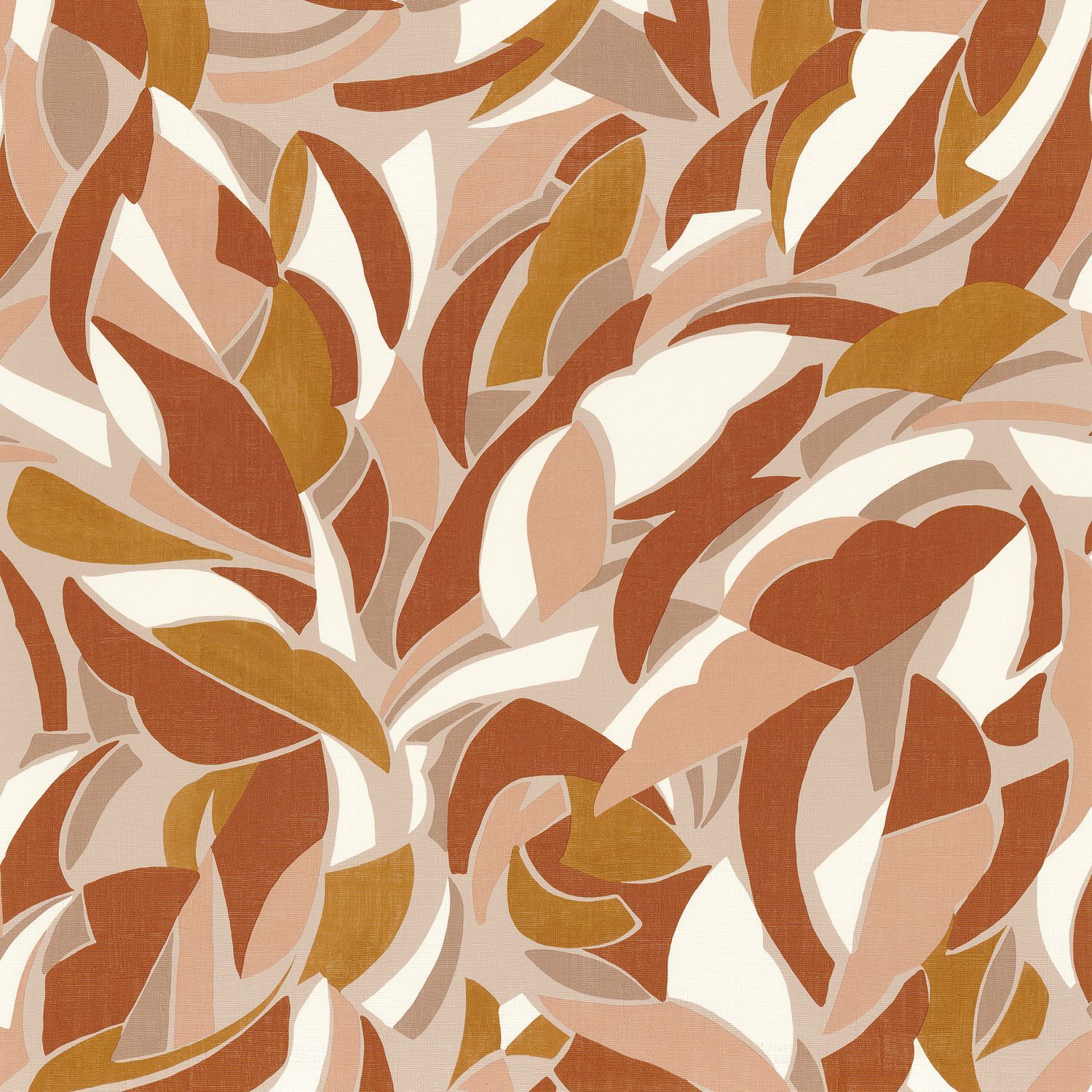 Strukturierte Tapete mit abstraktem Muster COLLAGE - TERRACOTTA Terakota