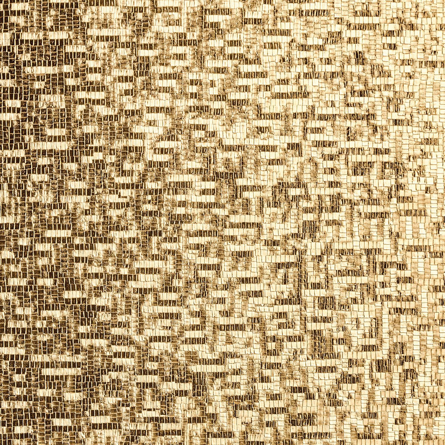 Metallic structuurbehang met geometrisch patroon PYRITE - OR goud