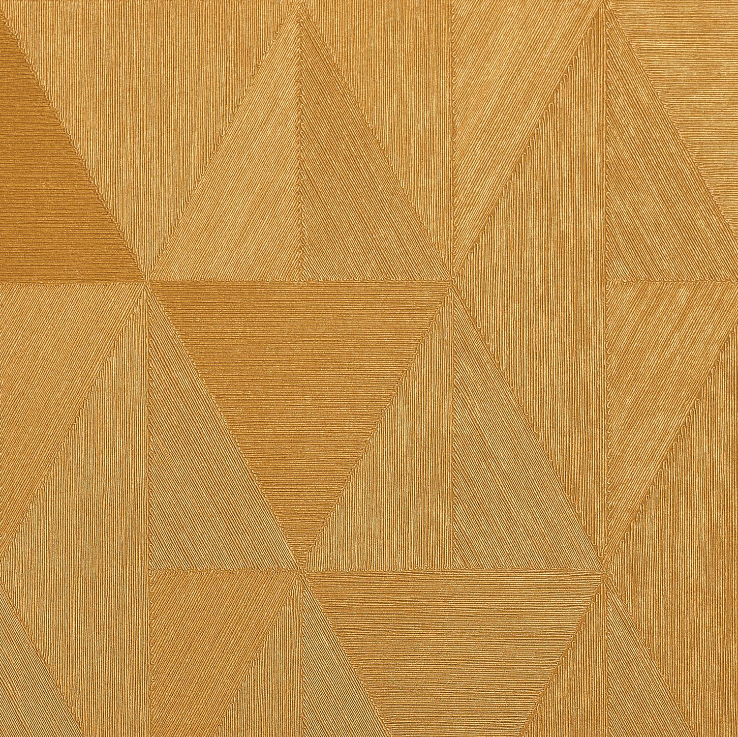 Metalen behang met geometrisch patroon PARANGON - JAUNE D'OR geel met goud