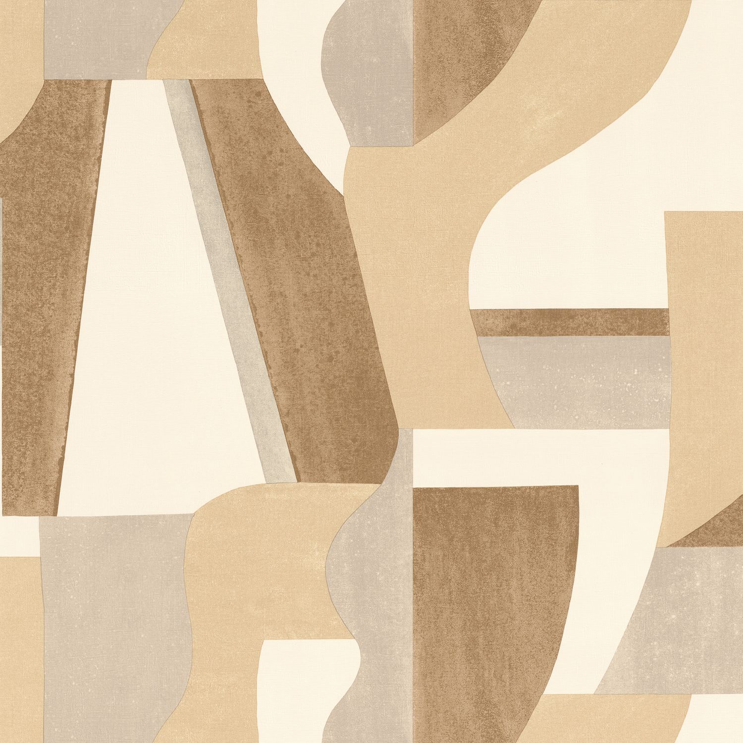 Strukturierte Tapete mit geometrischem Motiv GINO - LATTE kaffee-braun