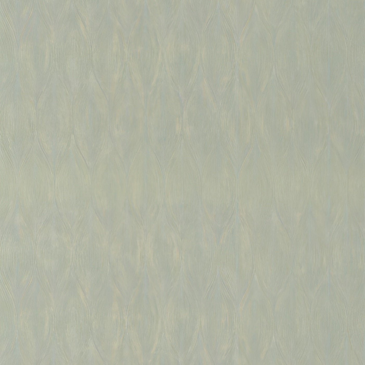 Metallic textured wallpaper with abstract pattern KERAMOS - OPALINE/DORÉ muted green