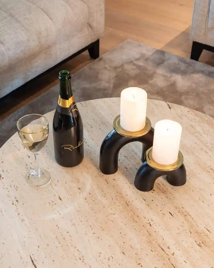 Zestaw stolików kawowych AVALON brązowy