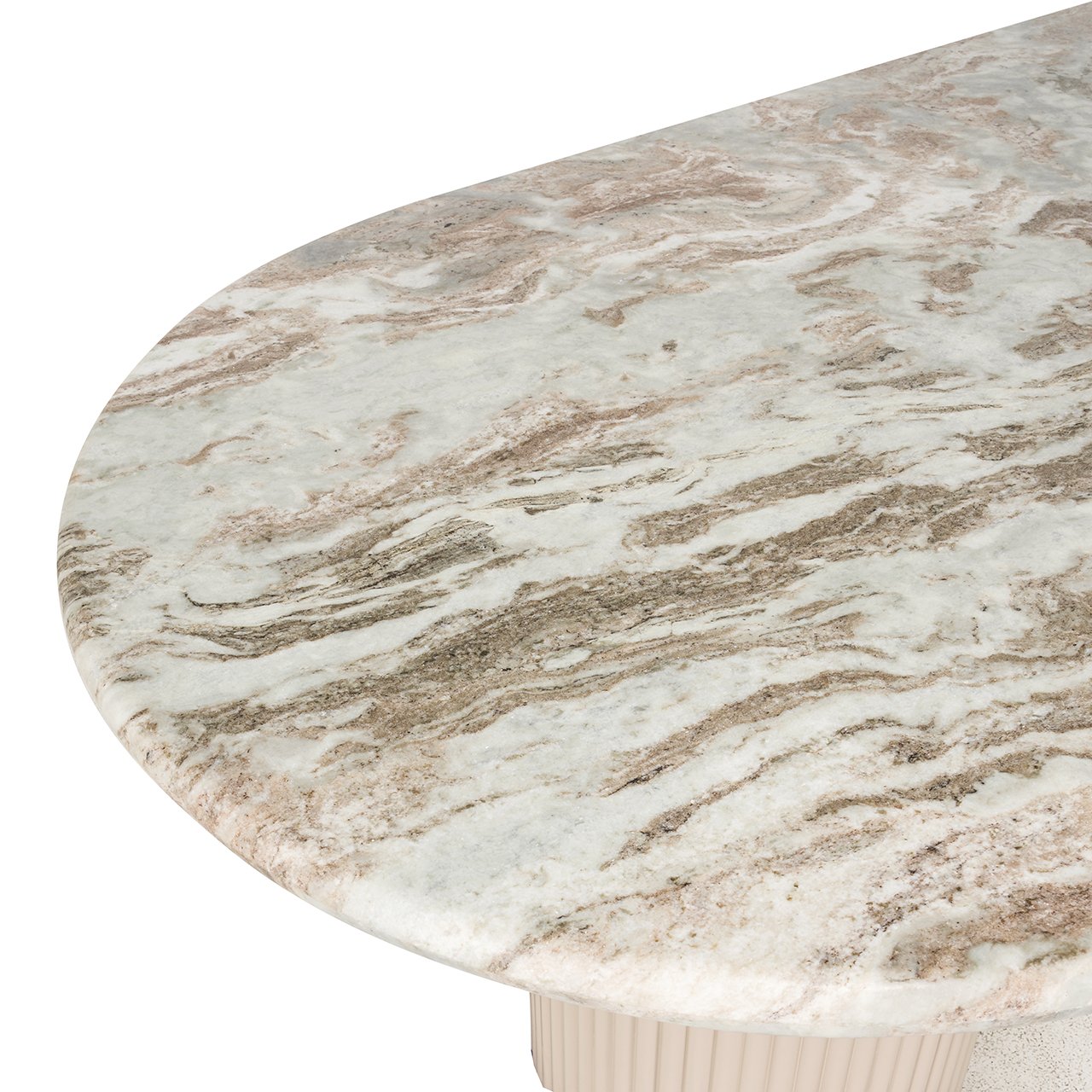 CORONEL beige table with a marble top