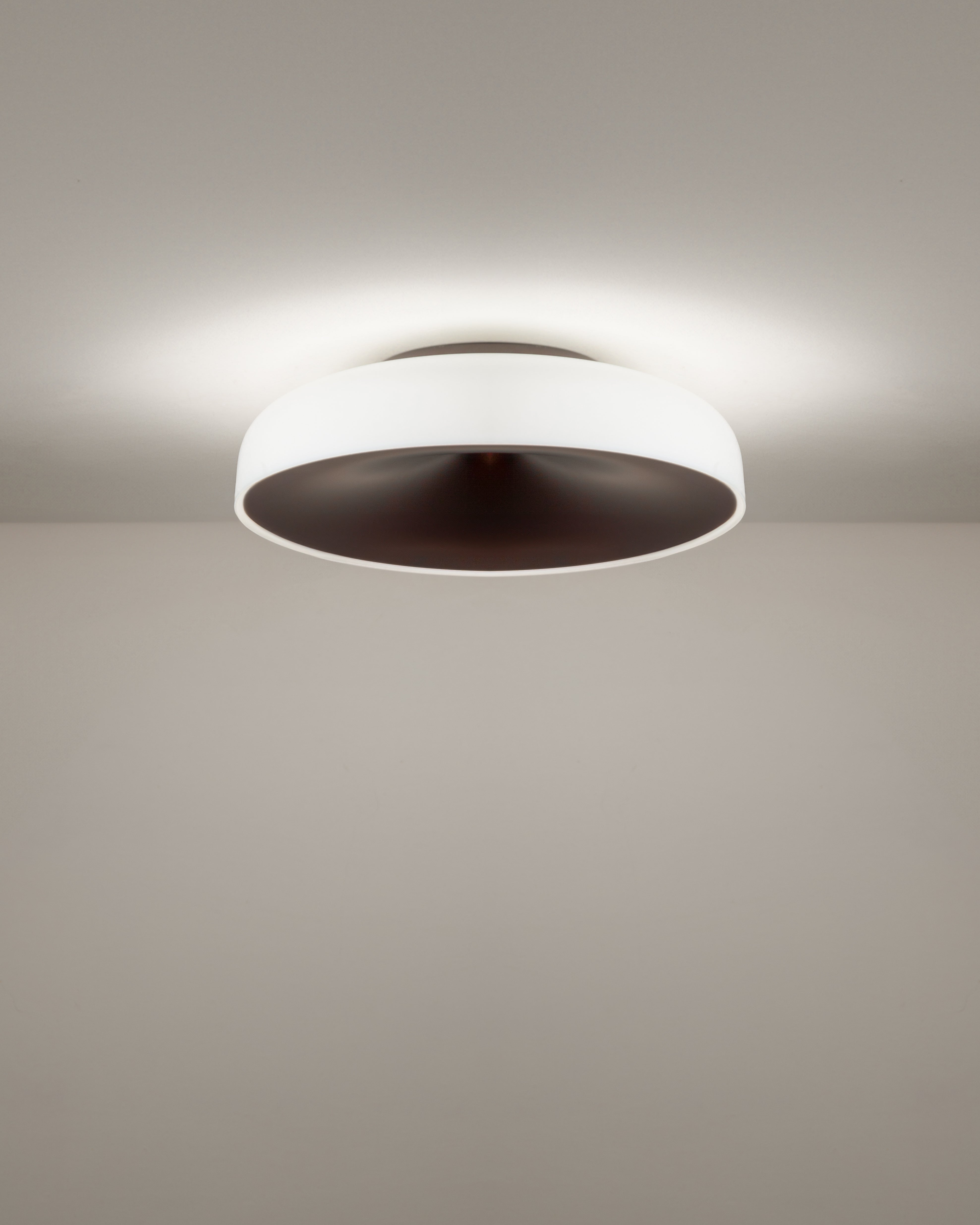 Deckenlampe CHET-B in mattem Braun mit Weiß