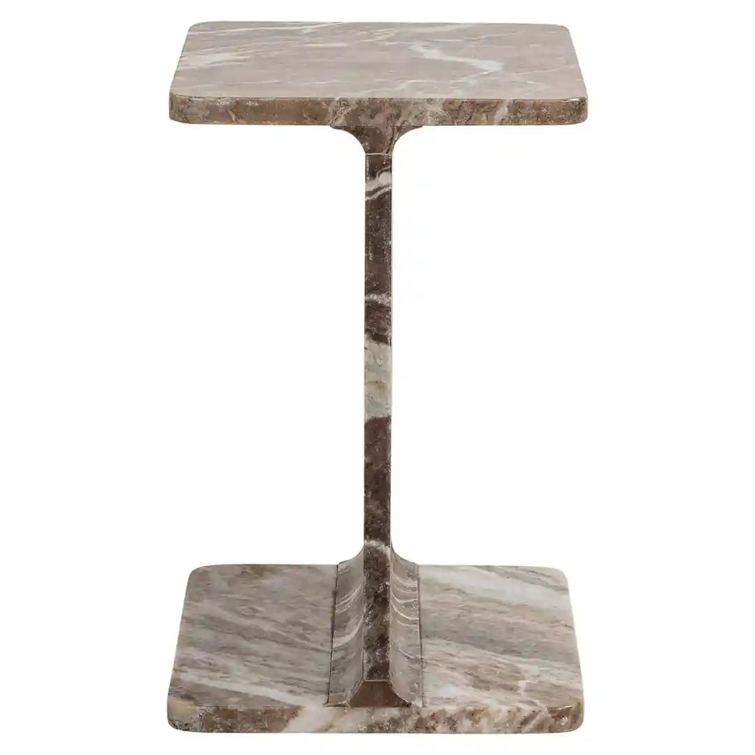 BENSON side table brown marble