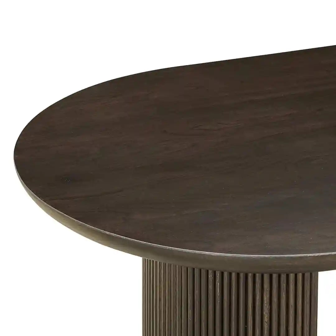 KINGSTON table brown oak veneer