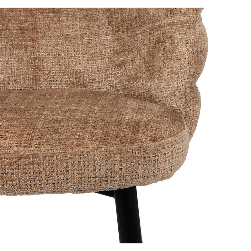 Hocker CLOUD karamel met zwarte basis