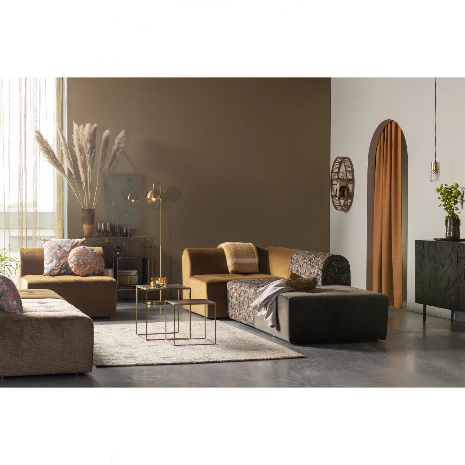 Komoda COUNTER czarne drewno mango – metal