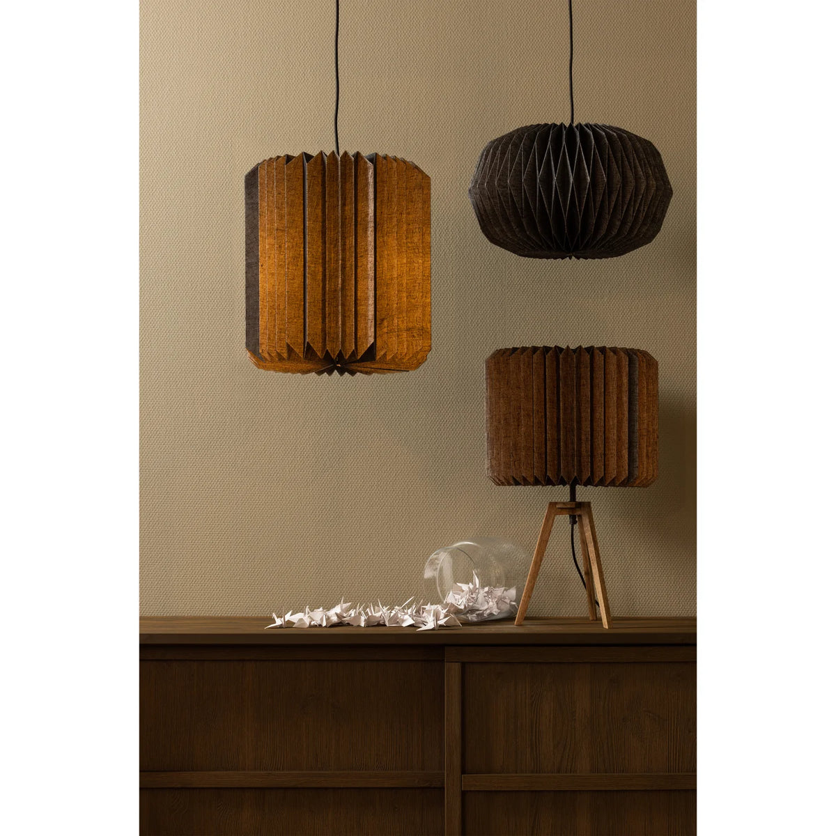 Hanglamp GLOBE zwart papier