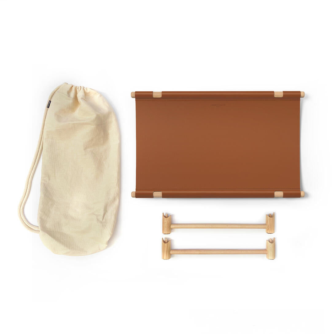 Hundebett BERBERÉ cognacfarbene Leder