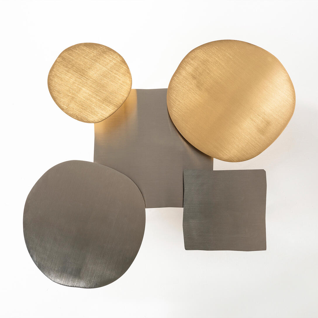 Round side table XXX nickel