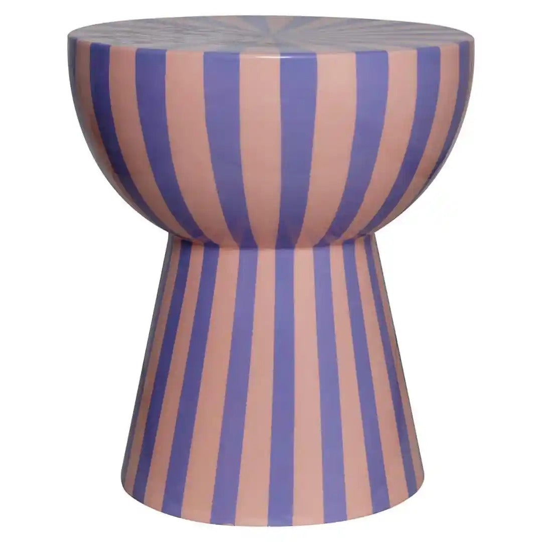 VALERIA Side Table Pink-Purple Stripes