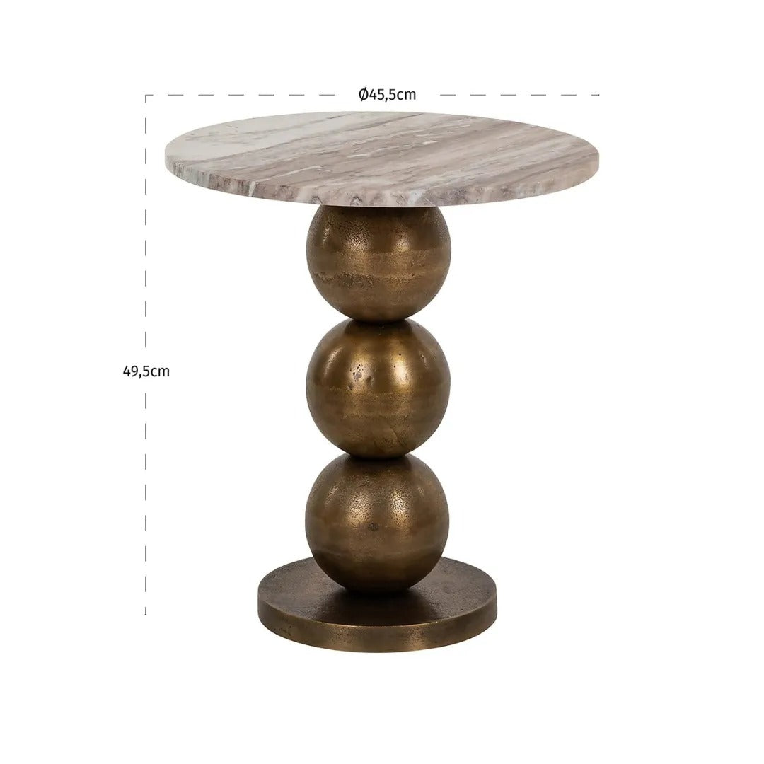 Antiek gouden BARLEY bijzettafel