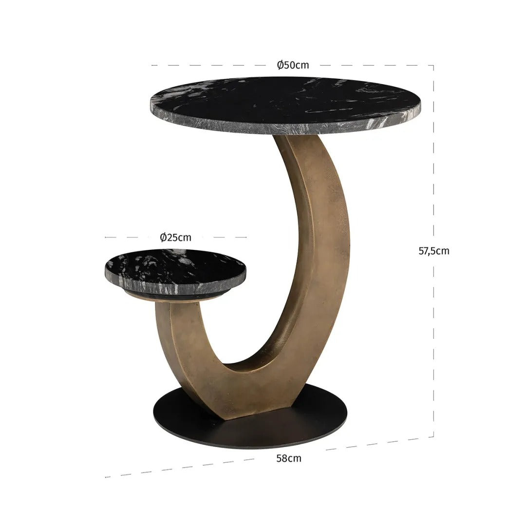 TIBBY Black Side Table