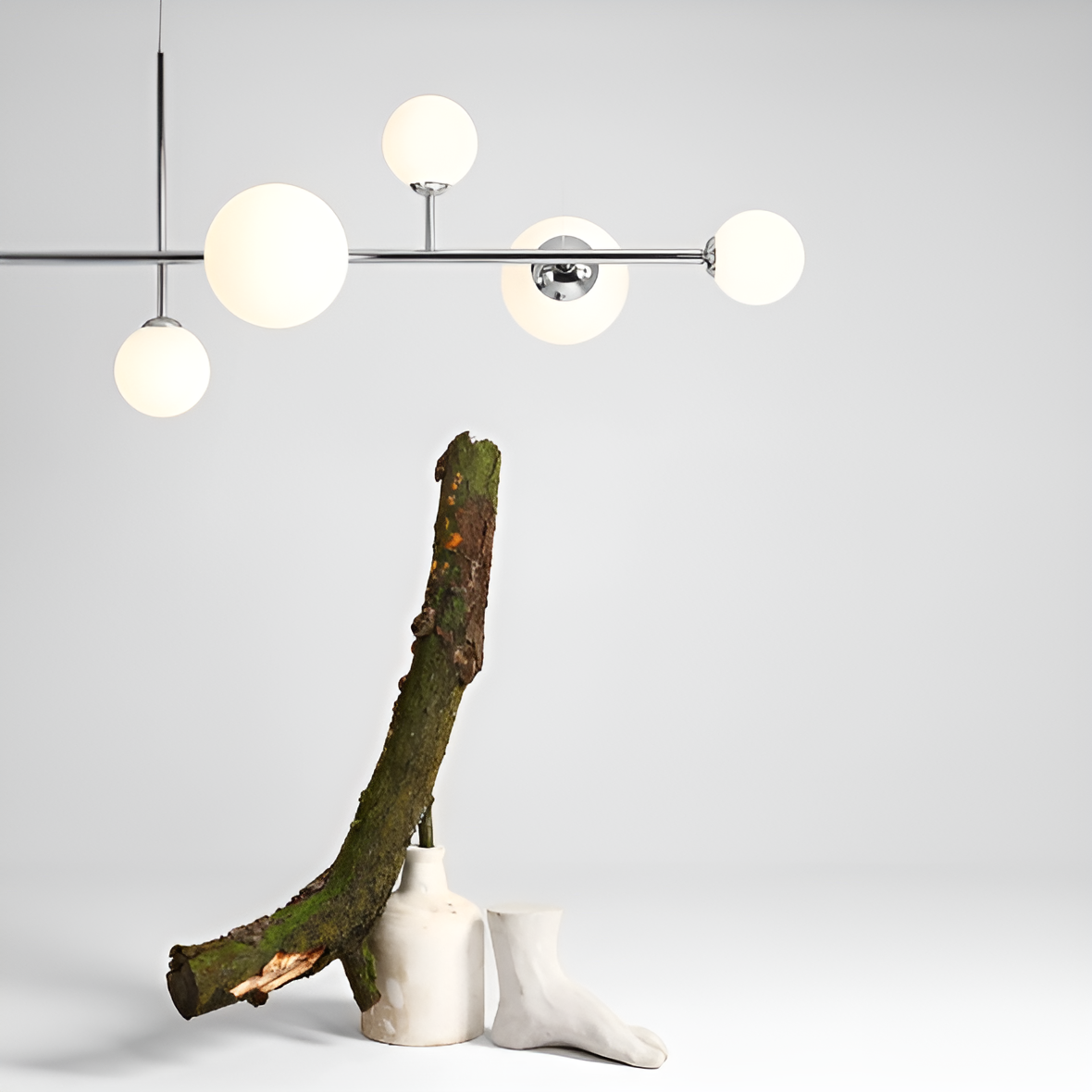 Hanging lamp dione hexa chrome