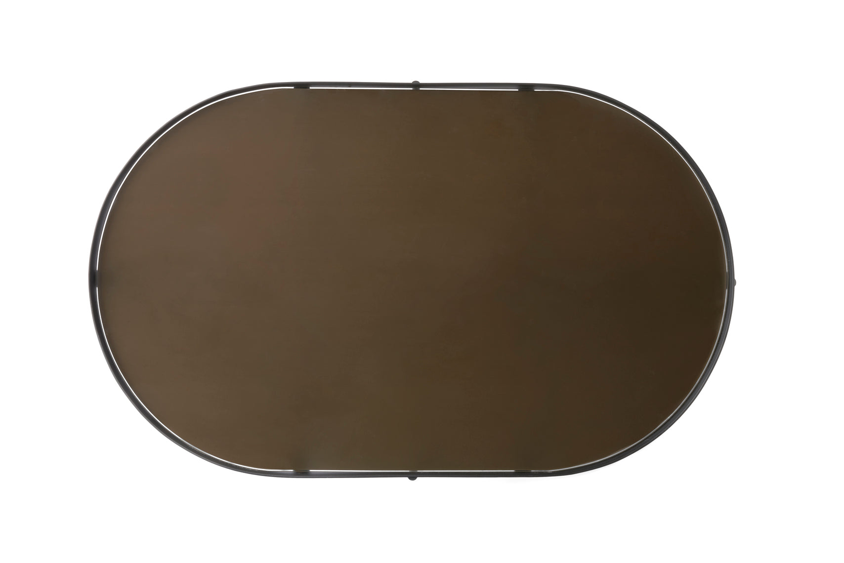 NONO coffee table brown glass with black base