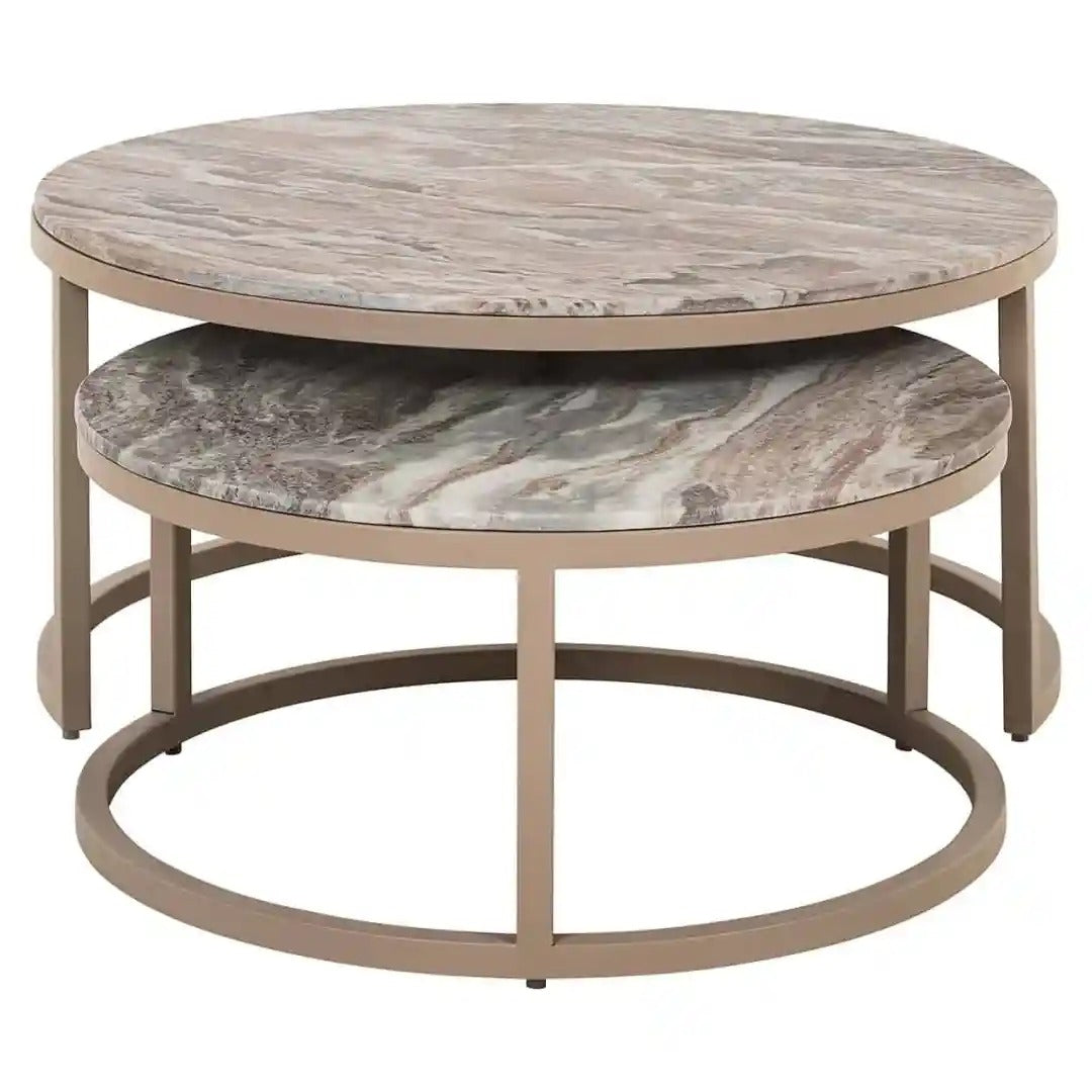 Set van koffietafels FAIRFAX beige