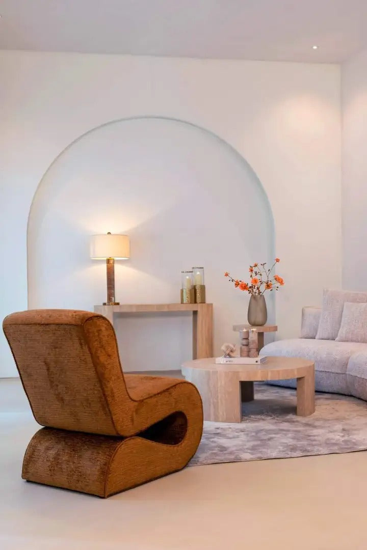 Konsola BILTMORE beżowy trawertyn