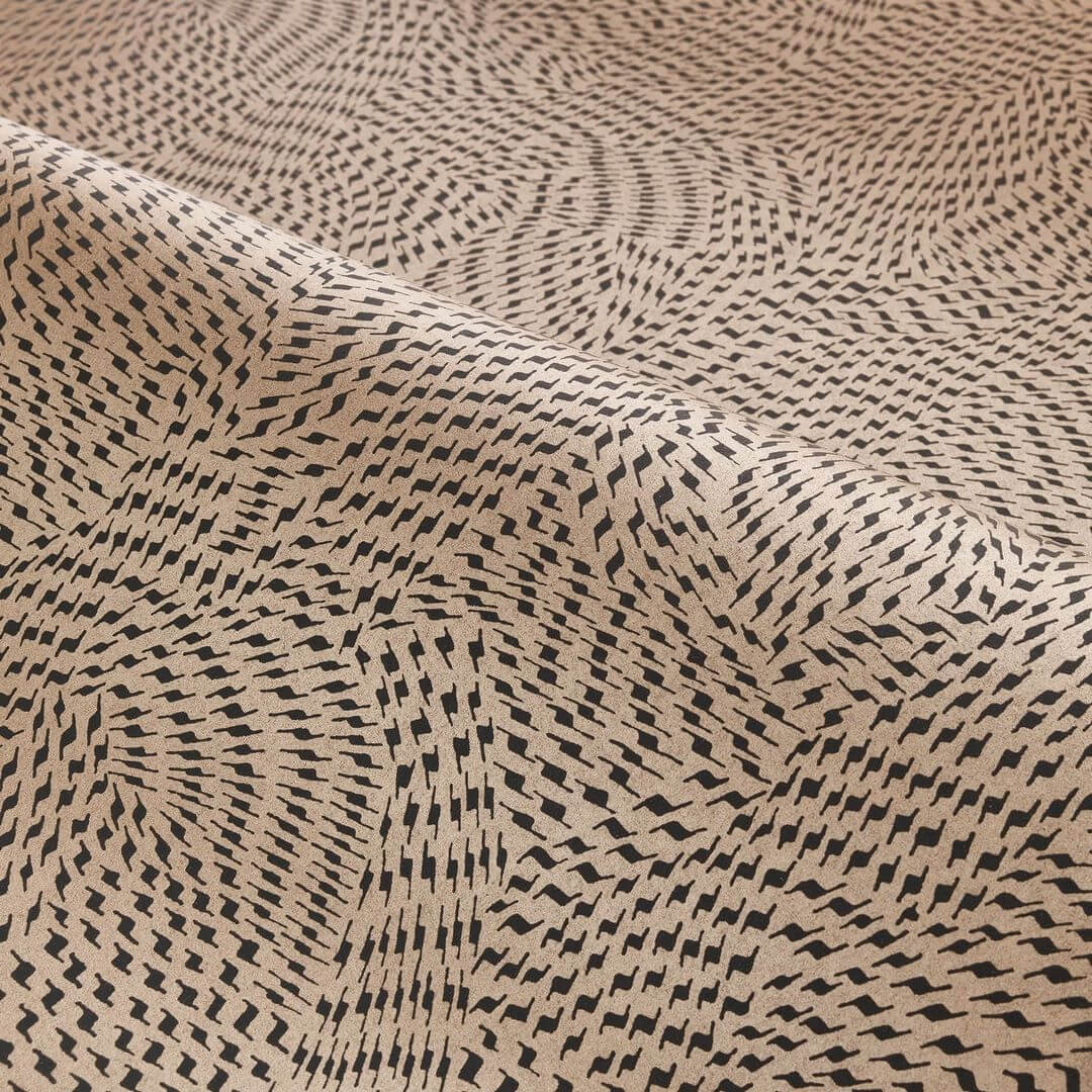 Tapete mit abstraktem Muster PASSY - DORE/NOIR braun mit schwarz