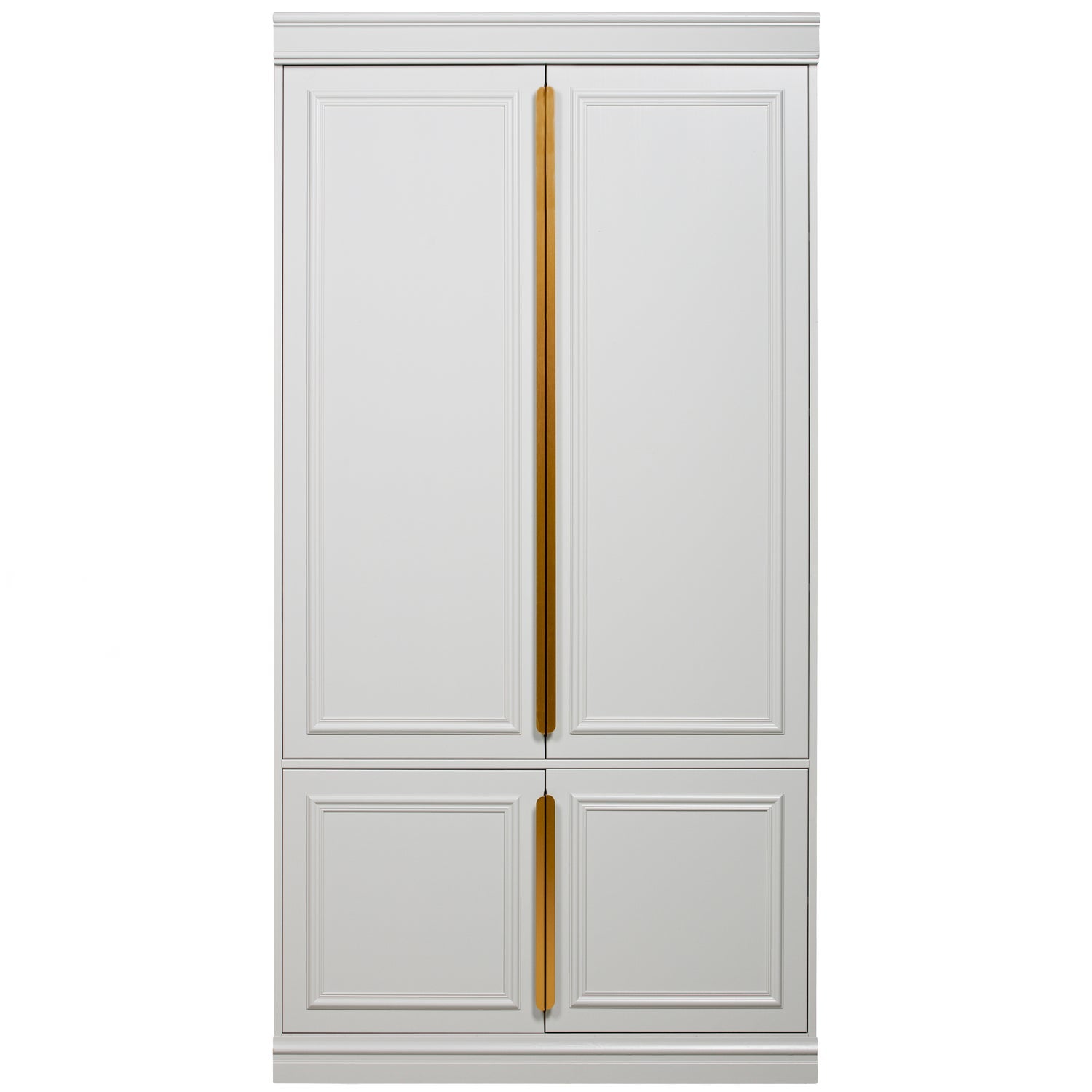 Ein hellgrauer Organizer mit altem Gold