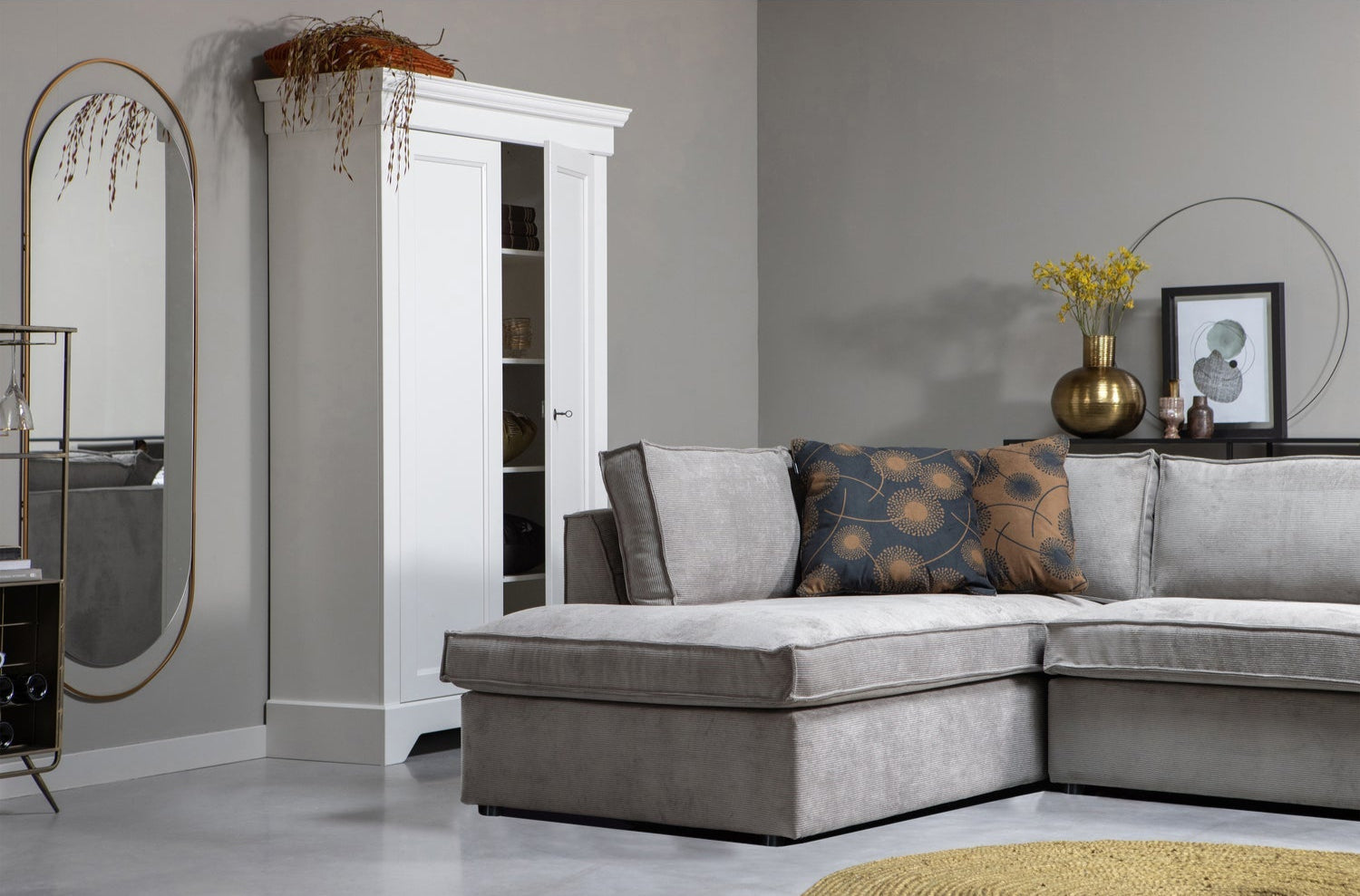 Sanou mirror ancient brass