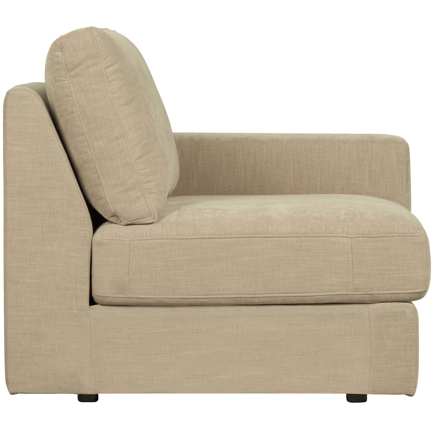 Sofa FAMILY - moduł końcowy prawostronny piaskowy – styl japandi