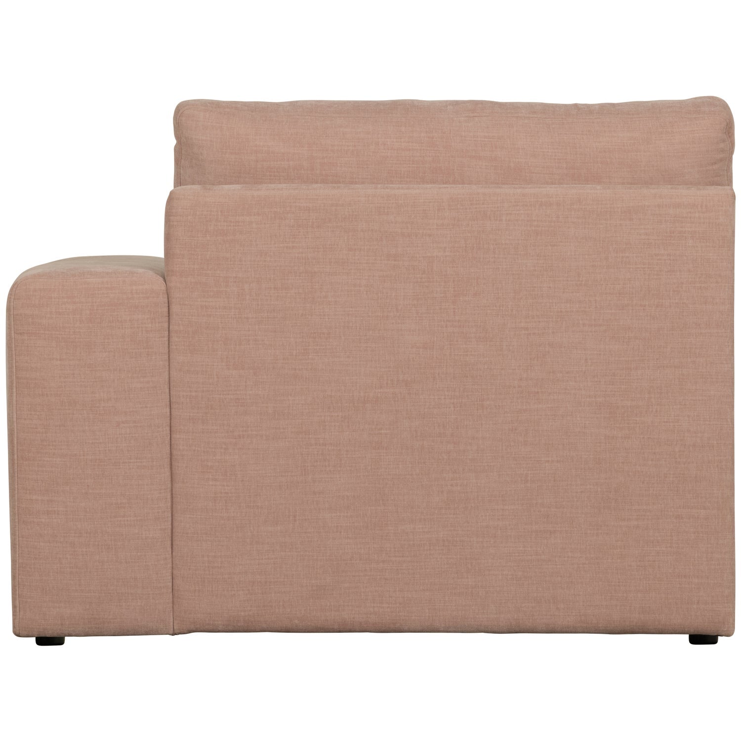 Sofa FAMILY - moduł końcowy prawostronny różowy z podłokietnikami